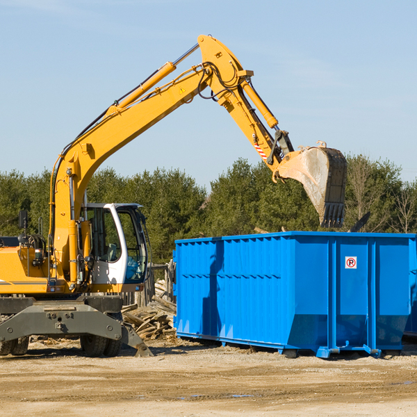 what size residential dumpster rentals are available in Timonium